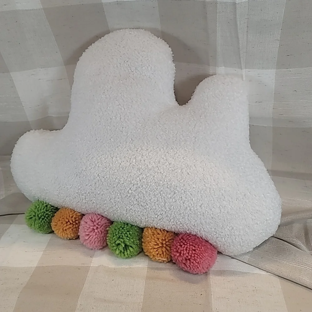 Cloud Pillow w/ Scented Satchel & Rainbow Pompoms CUTE! 21